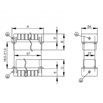 Connettore Maschio a Vite 500V 16A Poli 10 HDC Weidmuller 1203900000