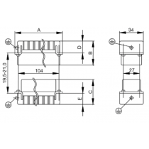 Connettore Femmina a Vite 500V 16A Poli 24 HDC Weidmuller 1211300000