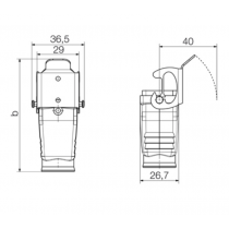 Custodia Connettore Base di Prolunga IP65 Grandezza 1 Weidmuller 1652460000