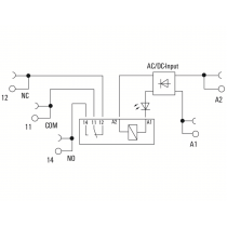 Rele' Slim 1 Scambio bobina 24VDC 6A TRS 24VUC 1CO Weidmuller 1122780000