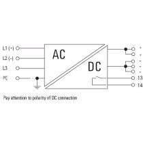 Alimentatore Switching Attacco Din Ingresso Trifase 24V 480W 20A Weidmuller 1469550000