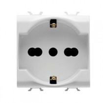 Presa Schuko ABB Chiara Trivalente 2CSK1109CH
