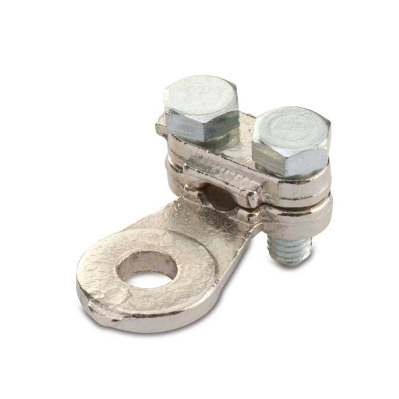 Capicorda a morsetto 16 mmq a due bulloni foro 8,5