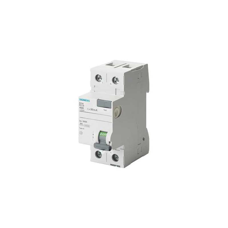 Interruttore Differenziale puro 40A 0,3 Tipo A Siemens 5SV36146