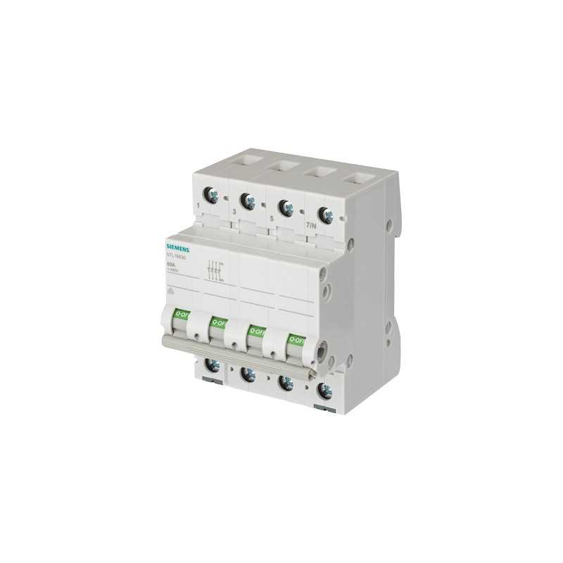 Interruttore Sezionatore 32A 4 Poli 4 Moduli Leva Grigia Siemens 5TL16320