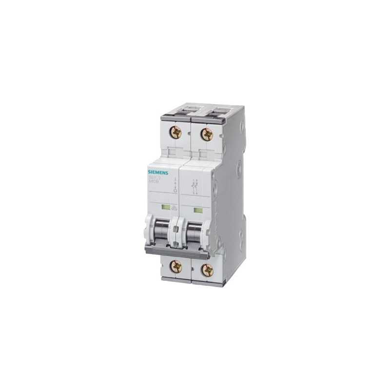 Interruttore Automatico Magnetotermico 2P 2 Moduli 16A 6kA  Siemens 5SY62167