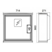 Armadio in vetroresina per gruppi di misura 714x660x271 OEC ARE-C