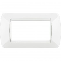 Placca 4 posti White in tecnopolimero Living International Bticino L4804BI