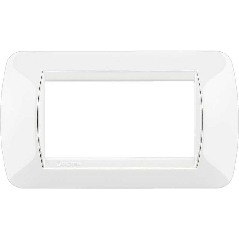 Placca 4 posti White in tecnopolimero Living International Bticino L4804BI