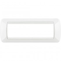 Placca 7 posti White tecnopolimero Living International Bticino L4807BI