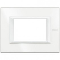 Placca Bticino Axolute Bianco in Metallo 3 Moduli HA4803HD