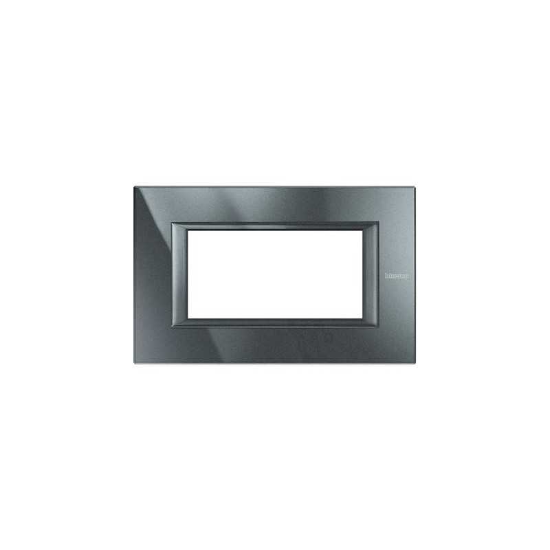 Placca Bticino Axolute Antracite in Metallo 4 Moduli HA4804HS