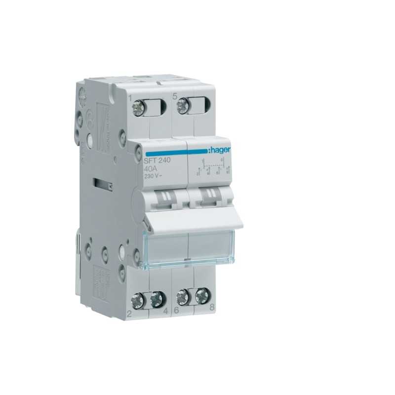 Commutatore 1-0-2 40A 2 Moduli Hager SFT240