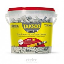 Tasselli TX6 6x30Mm in Barattolo da 500 con Omaggio Etelec TAK500