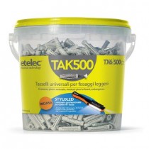 Tasselli TX6 6x30Mm in Barattolo da 500 con Omaggio Etelec TAK500