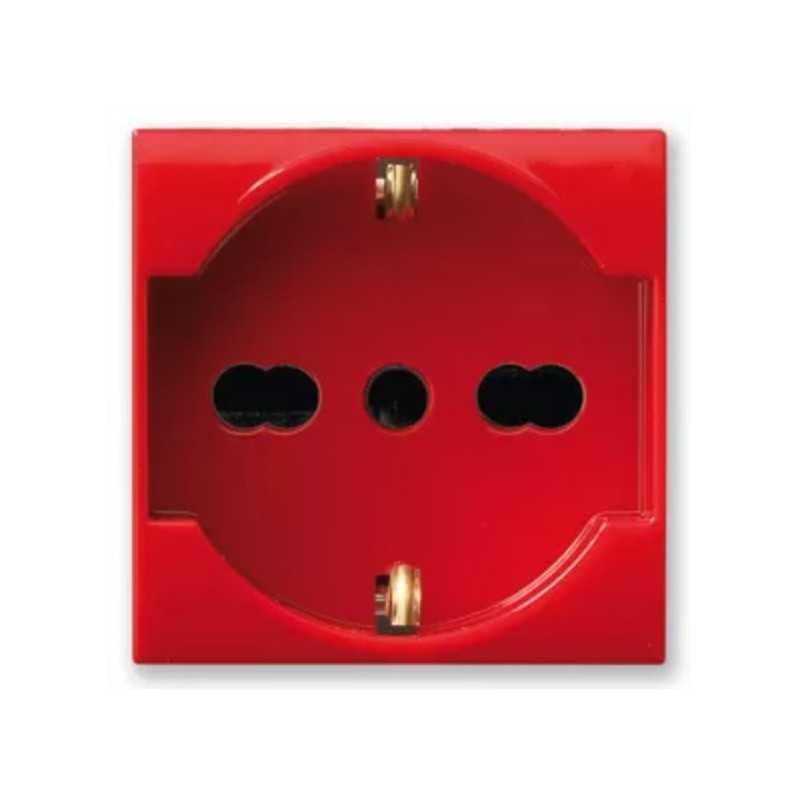 Presa Unel Bipasso Ave 2P+T 1016A - Colore rosso 45B9015TSR