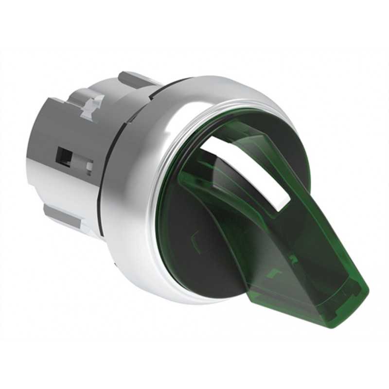 Selettore illuminabile verde serie Platinum 2 posizioni Lovato LPSSL1203