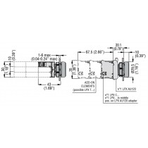 Spia Led Bianca serie Platinum 230V Lovato LPXLPM8 dimensioni