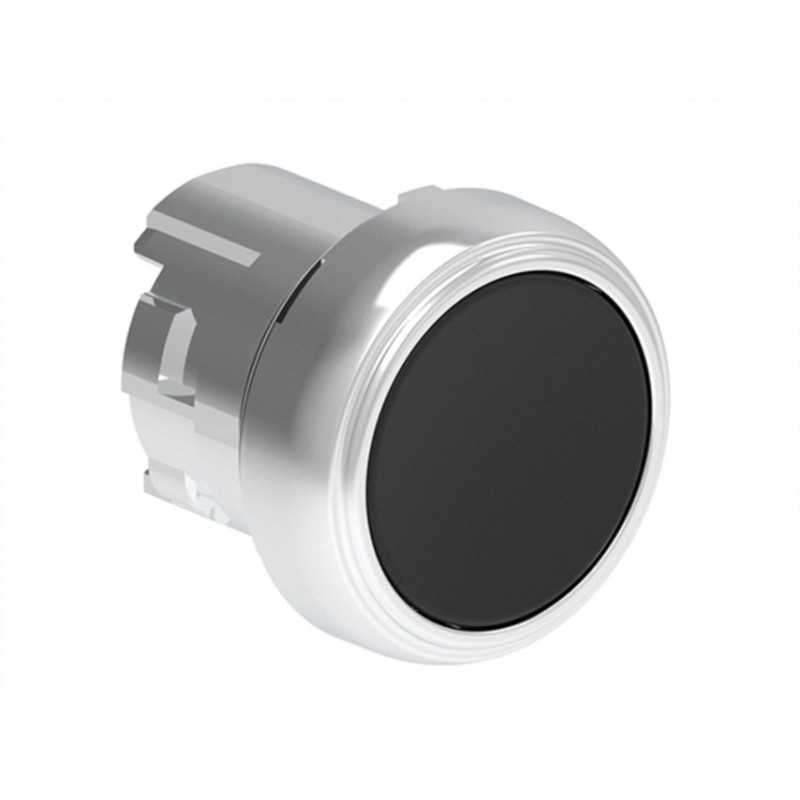 Pulsante rasato Nero Foro 22 serie Platinum Lovato LPSB102