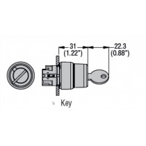 Selettore a chiave da pannello 2 Posizioni Serie Platinum Lovato LPSS320