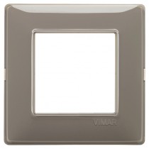 Placca Vimar Plana 2 moduli Reflex Cenere in tecnopolimero 14642.40