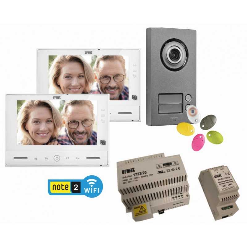Kit Bifamiliare Video Note2 Wi-Fi 2 Fili Urmet 1723/96