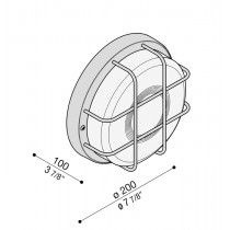 Tartaruga tonda 200 con gabbia IP44 Lombardo LB46121