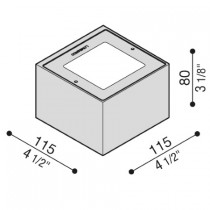 Plafoniera da Esterno 7W 4000K Luce Naturale Trend Up e Down IP66 Grigio Lombardo LL10809N