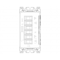 Commutatore Tapparelle Quid Grigio Arkè Vimar 19196.B