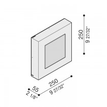 Plafoniera Led 17W 3000K Antracite Art250 Mask Lombardo LL1161043