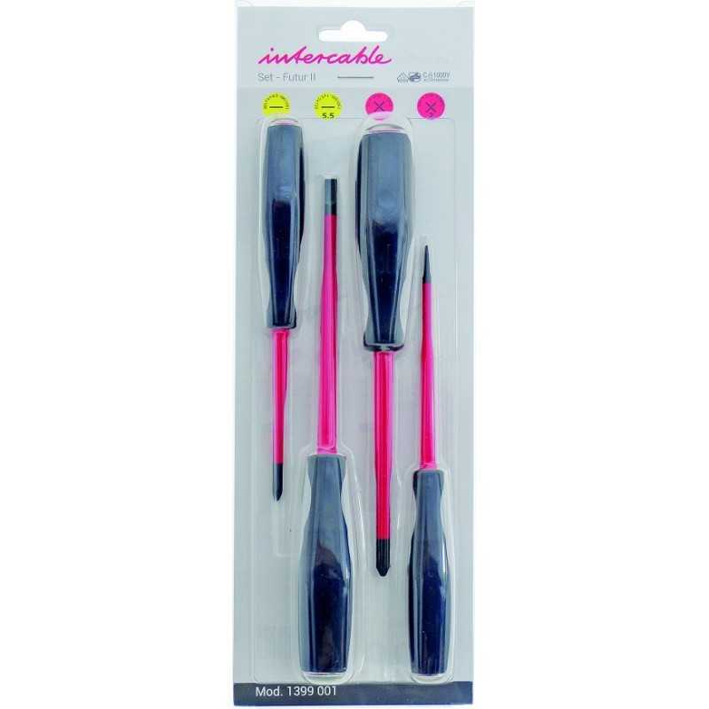 Set quattro giraviti FUTUR II blisterato Intercable 1399002