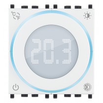 Termostato Elettronico controllo temperatura ambiente 230V bianco Vimar 02970.B