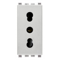 Presa Bivalente Vimar Eikon 2P+T 16A Grigio Next 20203.N