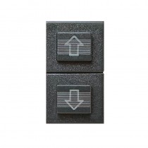 Doppio pulsante Ave Noir 45356 con frecce direzionali 1P 16A NA