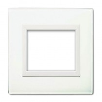 Placca Ave Sistema 44 "Vera 44" Vetro 3 moduli Bianco 44PV3BL