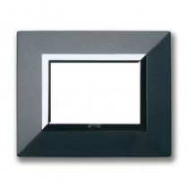 Placca AVE "Zama44" Grigio Scuro Metallizzato 3 moduli 44P93GSM