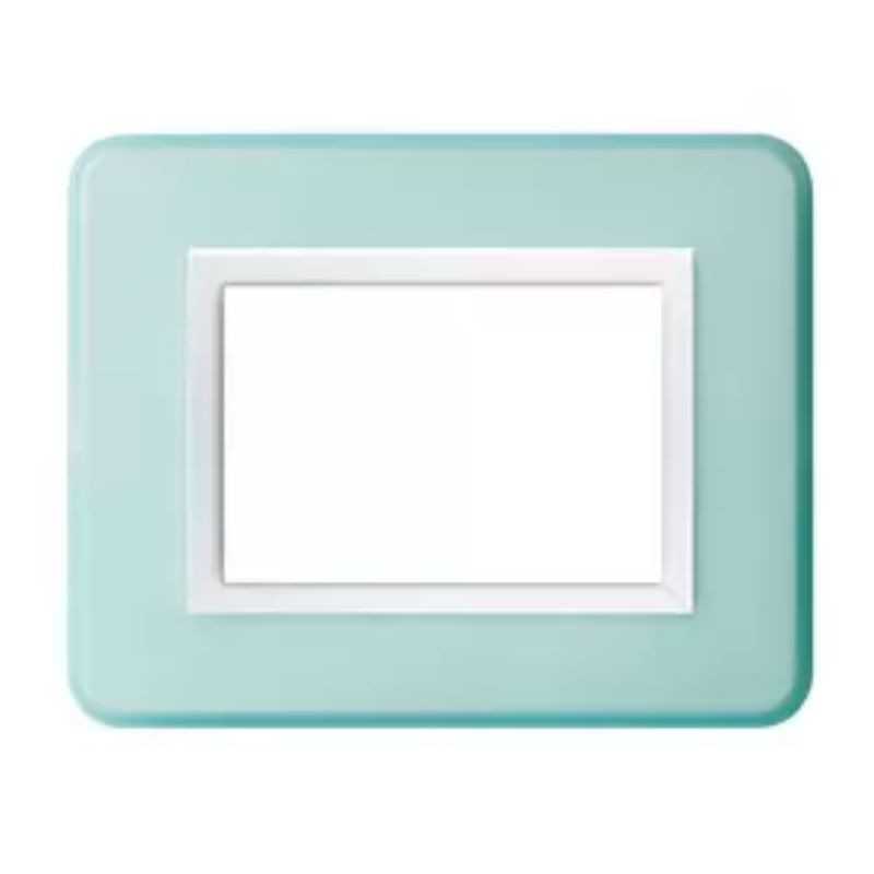 Placca Personal Azzurro brillante 3 moduli sistema 44 AVE 44P03AZB