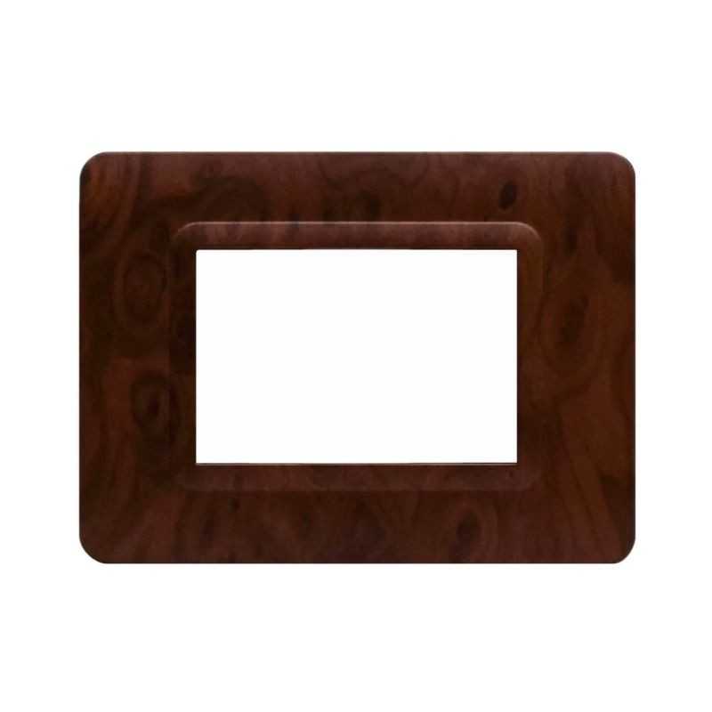 Placca Tecnopolimero SISTEMA 44 3 moduli Radicata opaca Ave 44PY03RD