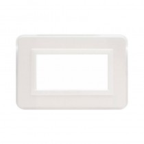 Placca AVE Personal Bianco lucido RAL 9010 4 moduli  44P04B