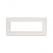 Placca AVE Personal Bianco lucido Ral 9010 7 moduli 44P07B