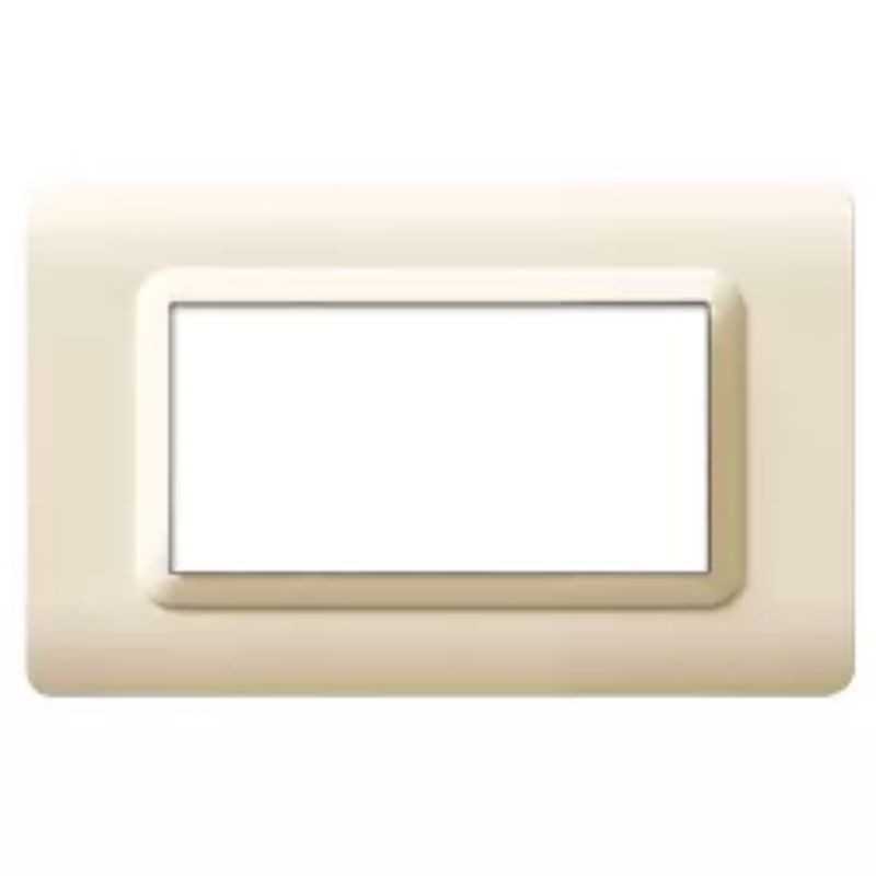 Placca AVE 44PY04SA "Tecnopolimero Sistema 44" 4 moduli Sabbia RAL 1013