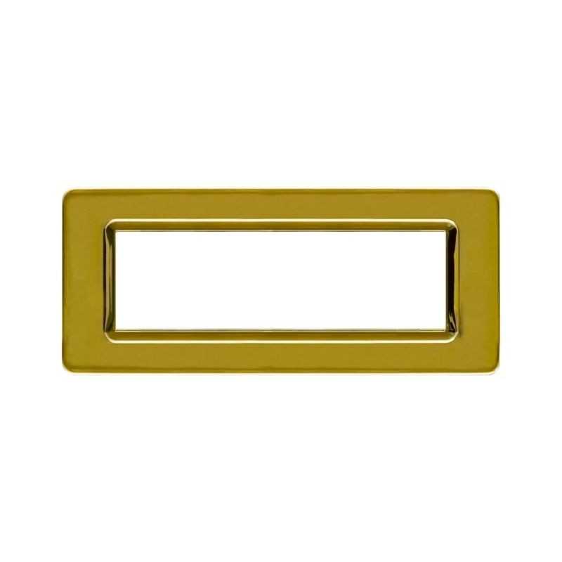 Placca Ave 44PY07OT - Tecnopolimero 44 - 7 moduli Ottone lucido