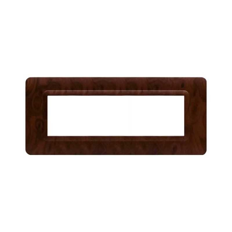 Placca AVE 44PY07RD "Tecnopolimero Sistema 44" 7 moduli  Radicata opaca