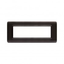 Placca AVE 44PY07GSM "Tecnopolimero Sistema 44"  7 moduli Grigio scuro metalizzato