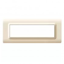 Placca AVE 44PY07SA "Tecnopolimero Sistema 44" 7 moduli Sabbia RAL 1013