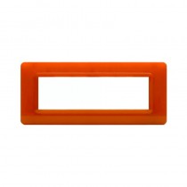 Placca AVE 44PY07AP "Tecnopolimero Sistema 44"  7 moduli Arancione opalino