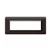 Placca AVE 44PY07GSL "Tecnopolimero Sistema 44" 7 moduli Grigio scuro lucido