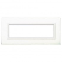 Placca Ave Sistema 44 "Vera 44" Vetro 7 moduli Bianca 44PV7BL