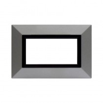 Placca Ave "Zama 44" Argento Opaco 4 moduli 44P94AO