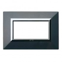 Placca AVE"Zama 44" Grigio Scuro Metallizzato 4 moduli  44P94GSM